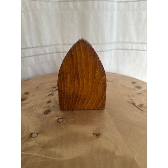 Vintage Wooden Iron with Clothespin | Rustic Primitive Decor - Picture 4 of 4